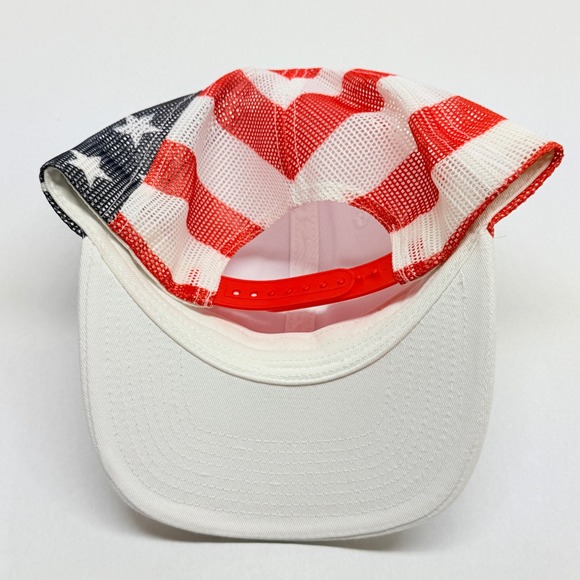 Kati Sportcap American Flag Trucker Hat White Stars and Stripes Snapback Cap - Picture 6 of 8